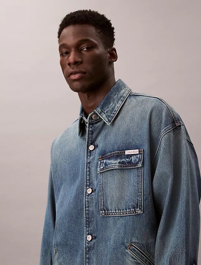 Denim-rento kenttätakki Denim-rento kenttätakki
