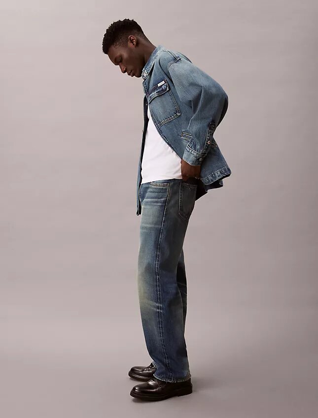 Denim-rento kenttätakki Denim-rento kenttätakki