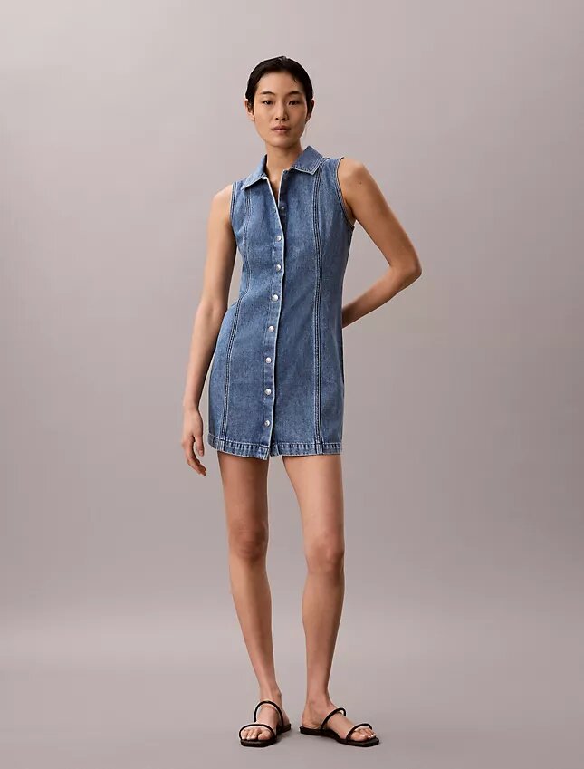 Denim-saumainen minihame Denim-saumainen minihame