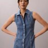 Denim-saumainen minihame Denim-saumainen minihame