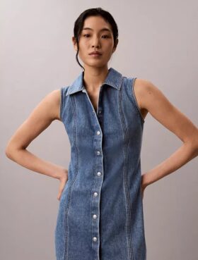 Denim-saumainen minihame
