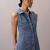Denim-saumainen minihame Denim-saumainen minihame