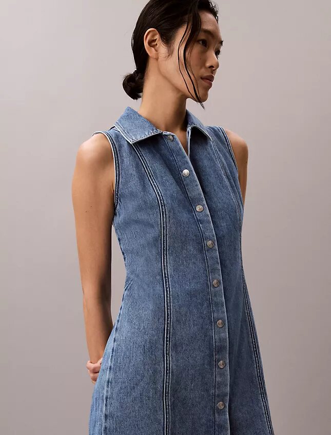 Denim-saumainen minihame Denim-saumainen minihame