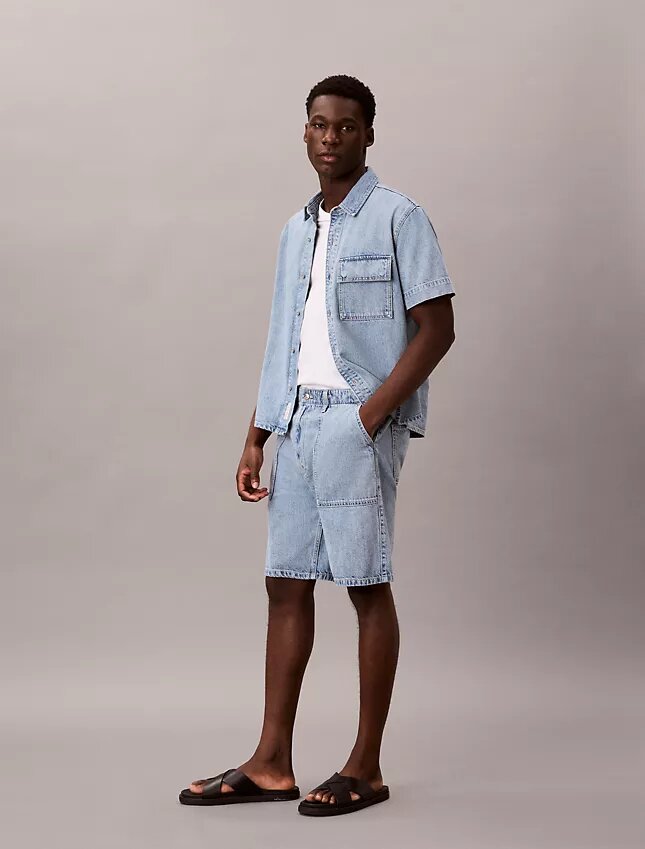 Denim-työshortsit Denim-työshortsit