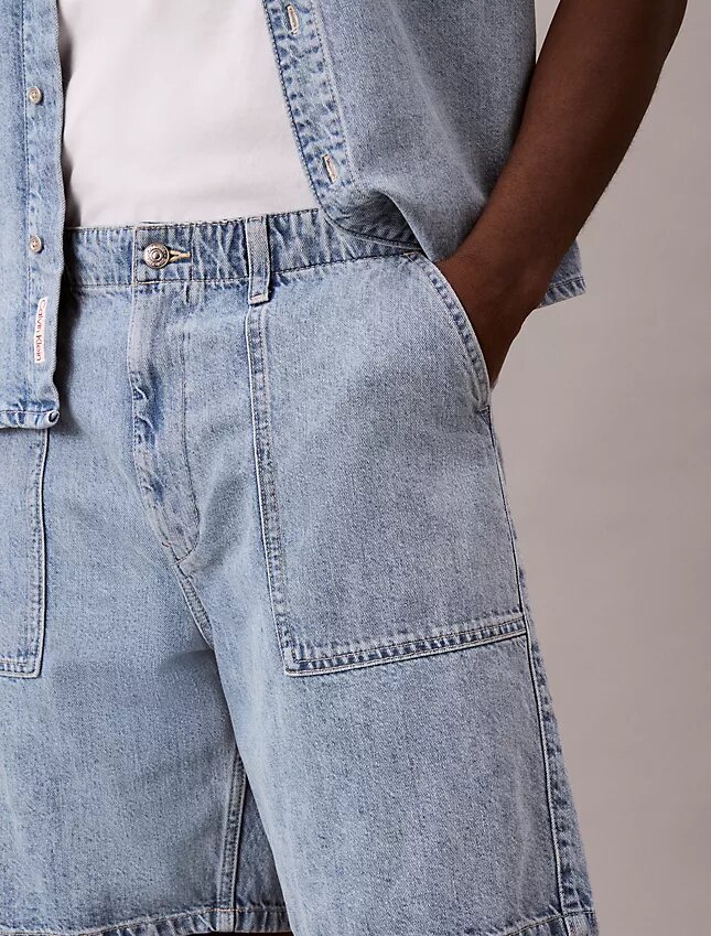 Denim-työshortsit Denim-työshortsit