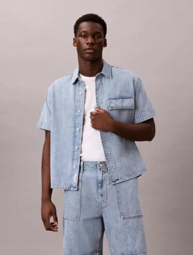 Denim Utility Shirt napit edessä