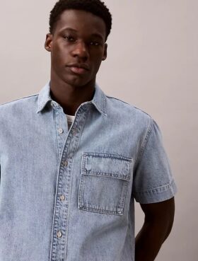 Denim Utility Shirt napit edessä