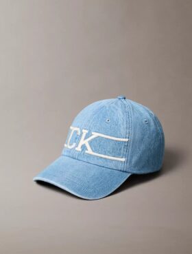 Denim-varsity-Monogram-logolla varustettu baseball-lippis