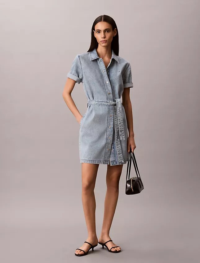 Denim-vyöinen minihame Denim-vyöinen minihame
