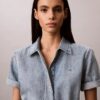 Denim-vyöinen minihame Denim-vyöinen minihame