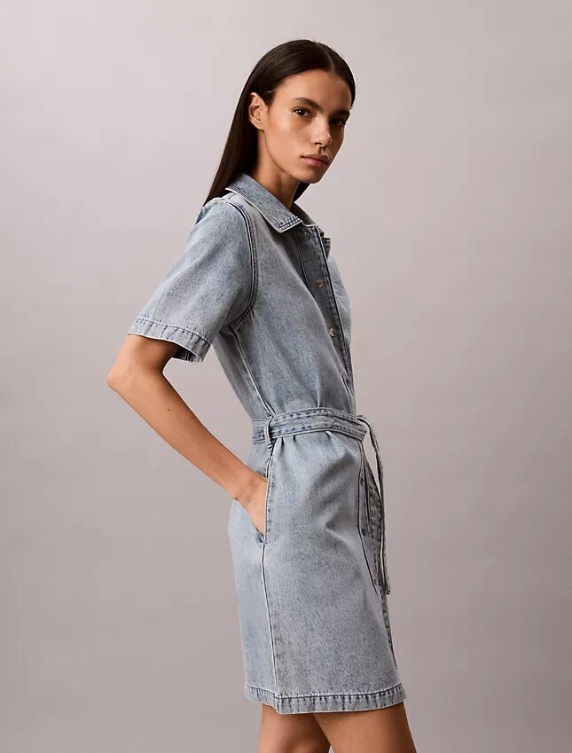 Denim-vyöinen minihame Denim-vyöinen minihame