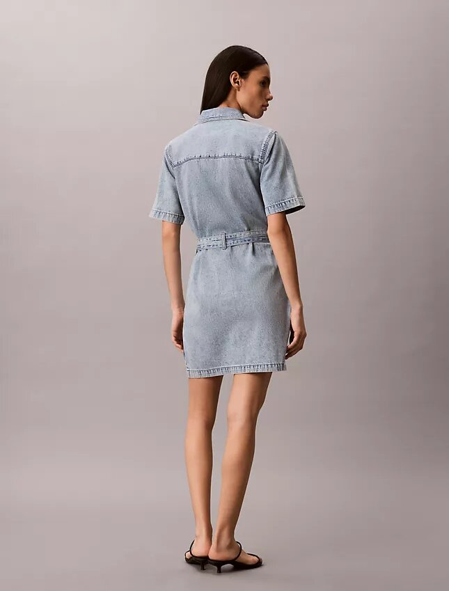 Denim-vyöinen minihame Denim-vyöinen minihame