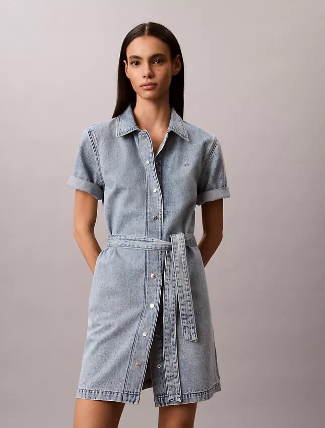 Denim-vyöinen minihame Denim-vyöinen minihame