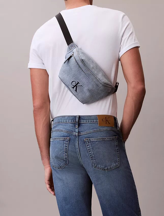 Denim-vyölaukku Denim-vyölaukku