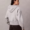 Fleece-paljettimonogrammin kanssa varustettu rento huppari Fleece-paljettimonogrammin kanssa varustettu rento huppari