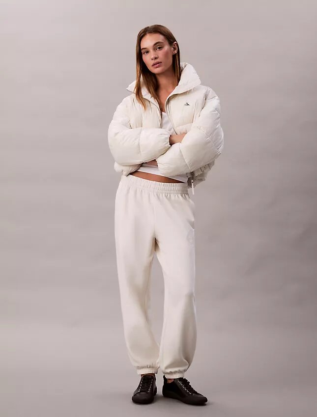 Fleece-samettiset Monologo-verkkarihousut Fleece-samettiset Monologo-verkkarihousut