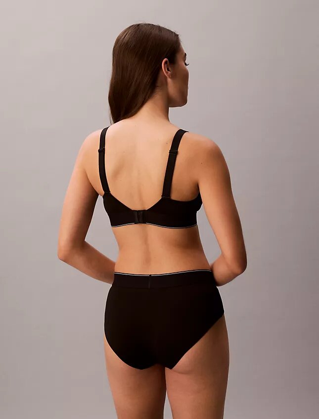 Graafinen Monogram-kuvioinen Microfiber-joustava Bralette kevyesti vuorattu Graafinen Monogram-kuvioinen Microfiber-joustava Bralette kevyesti vuorattu