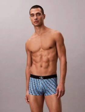 Graafinen Monogram-kuvioinen Microfiber-materiaalia sisältävä joustava Low Rise Trunk-alushousu