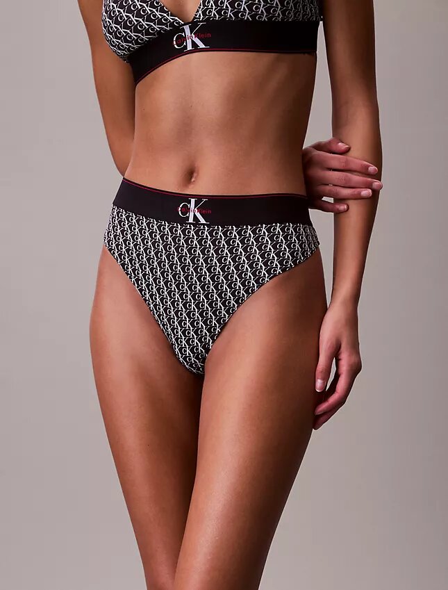 Graafinen Monogram-kuvioinen Microfiber-stretch-Thong Graafinen Monogram-kuvioinen Microfiber-stretch-Thong