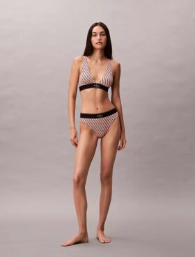 Graafinen Monogram-Microfiber-stretch-korkeavyötäröinen Bikini-alushousu Graafinen Monogram-Microfiber-stretch-korkeavyötäröinen Bikini-alushousu