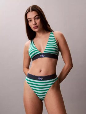 Graafinen Monogram-Microfiber-stretch-korkeavyötäröinen Bikini-alushousu Graafinen Monogram-Microfiber-stretch-korkeavyötäröinen Bikini-alushousu