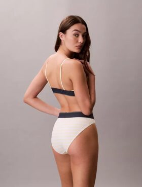 Graafinen Monogram-Microfiber-stretch-korkeavyötäröinen Bikini-alushousu Graafinen Monogram-Microfiber-stretch-korkeavyötäröinen Bikini-alushousu