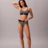 Graafinen Monogram-Microfiber-stretch-korkeavyötäröinen Bikini-alushousu