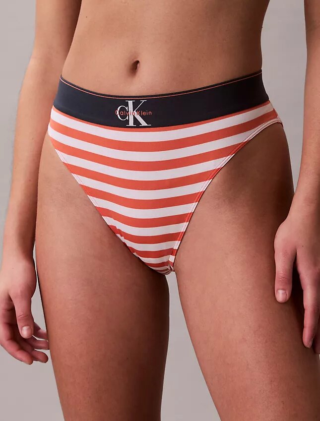 Graafinen Monogram-Microfiber-stretch-korkeavyötäröinen Bikini-alushousu Graafinen Monogram-Microfiber-stretch-korkeavyötäröinen Bikini-alushousu