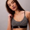 Graafinen monogrammi, Microfiber, joustava, Unlined Bralette Graafinen monogrammi, Microfiber, joustava, Unlined Bralette