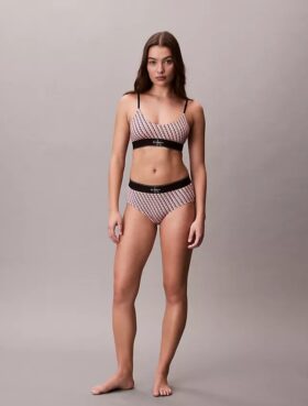Graafinen monogrammi, Microfiber, joustava, Unlined Bralette Graafinen monogrammi, Microfiber, joustava, Unlined Bralette