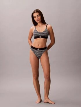 Graafinen monogrammi, Microfiber, joustava, Unlined Bralette Graafinen monogrammi, Microfiber, joustava, Unlined Bralette