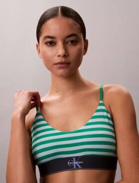 Graafinen monogrammi, Microfiber, joustava, Unlined Bralette Graafinen monogrammi, Microfiber, joustava, Unlined Bralette