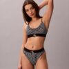 Graafinen monogrammi, Microfiber, joustava, Unlined Bralette Graafinen monogrammi, Microfiber, joustava, Unlined Bralette