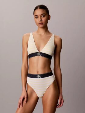Graafinen monogrammi-Microfiber-kuituinen joustava, kevyesti vuorattu kolmiomallinen Bralette Graafinen monogrammi-Microfiber-kuituinen joustava, kevyesti vuorattu kolmiomallinen Bralette