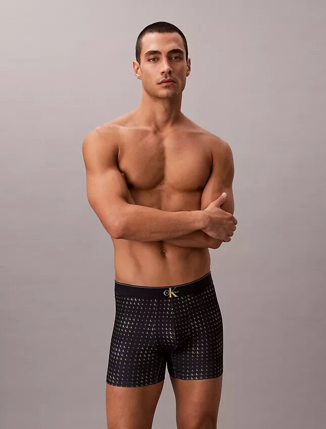 Graafinen monogrammikuvioinen Microfiber-stretch-Boxer Brief Graafinen monogrammikuvioinen Microfiber-stretch-Boxer Brief