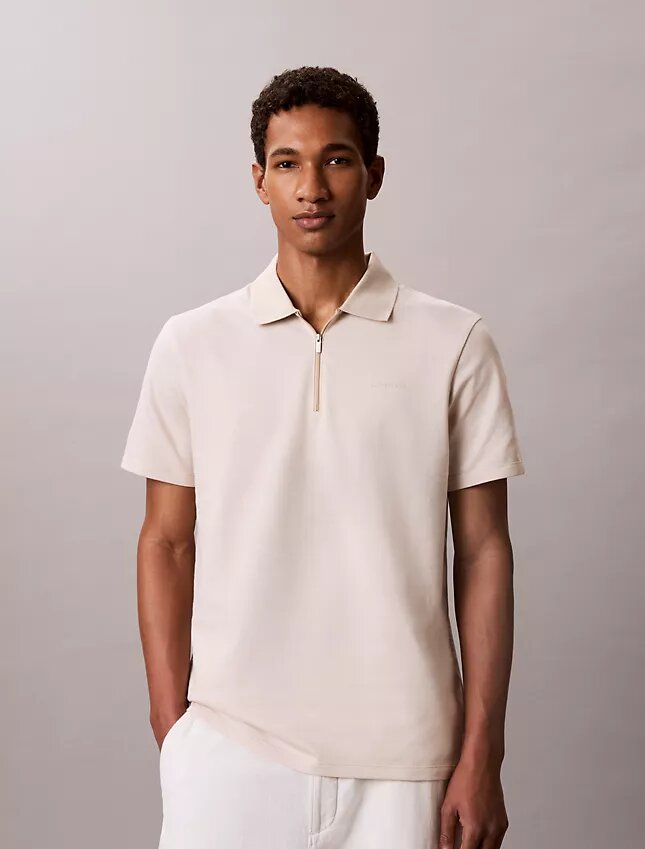 Herringbone-veto-aukkoinen polopaita Herringbone-veto-aukkoinen polopaita