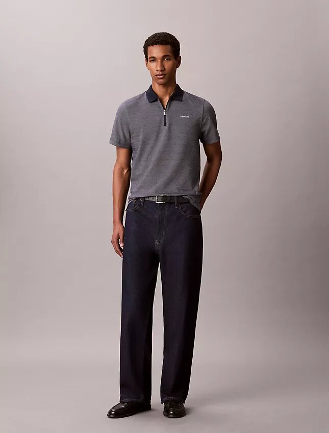 Herringbone-veto-aukkoinen polopaita Herringbone-veto-aukkoinen polopaita