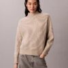 Hienoribbinen rento turtleneck-neule Hienoribbinen rento turtleneck-neule