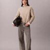 Hienoribbinen rento turtleneck-neule Hienoribbinen rento turtleneck-neule