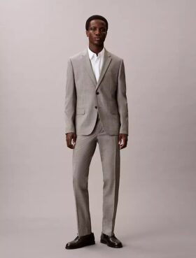 Houndstooth-kuvioiset slim-malliset housut