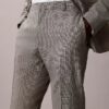 Houndstooth-kuvioiset slim-malliset housut Houndstooth-kuvioiset slim-malliset housut