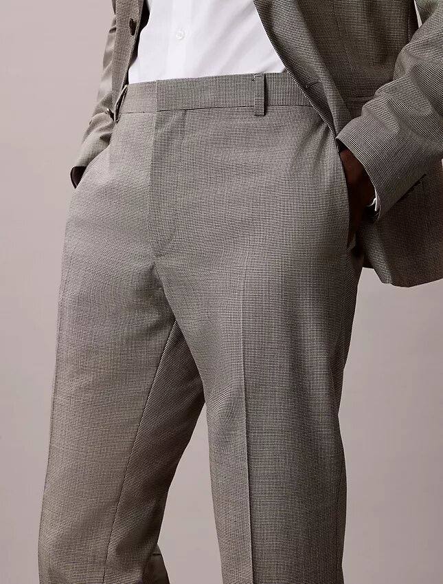 Houndstooth-kuvioiset slim-malliset housut Houndstooth-kuvioiset slim-malliset housut