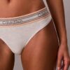 Icon Cotton Modal Stripe Thong