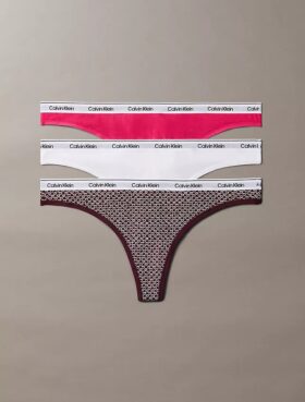 Icon Logo 3-pack matalavyötäröinen Thong