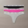 Icon Logo 3-pack matalavyötäröinen Thong