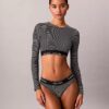Icon-puuvilla-Modal, kevyesti vuorattu pitkähihainen Bralette