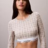Icon-puuvilla-Modal, kevyesti vuorattu pitkähihainen t-paita-Bralette