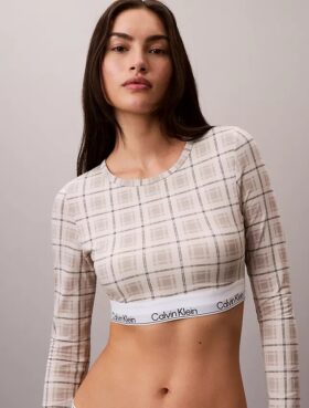 Icon-puuvilla-Modal, kevyesti vuorattu pitkähihainen t-paita-Bralette