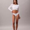 Icon-puuvilla-Modal, kevyesti vuorattu pitkähihainen t-paita-Bralette