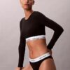 Icon-puuvilla-Modal, kevyesti vuorattu pitkähihainen t-paita-Bralette